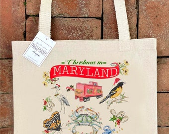 Christmas in Maryland  #141  Large Canvas Tote Bag