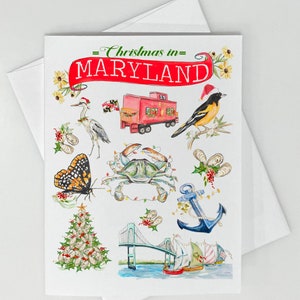 Christmas in Maryland #141 Linen Notecards Set of 8