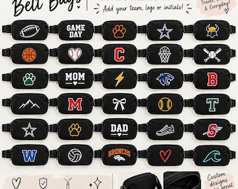 Personalized Sports Team Belt Bag | Custom Team Colors | Game Day Fanny Pack | Personalized Fan Gift