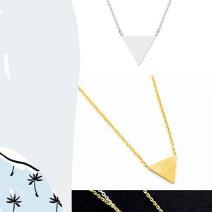 silver triangle necklace triangle necklace geometric necklace geometric necklace layering necklace triangle pendant triangle gold necklace