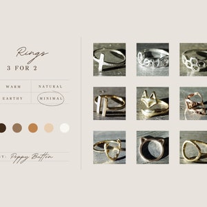 Ring set, boho ring set, rose gold stacking ring set, silver stacking ring set, mother daughter ring set, ring set boho, three ring set