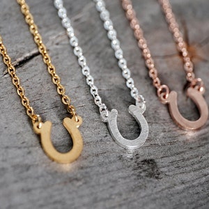 Horseshoe necklace Gold horseshoe horseshoe pendant horseshoe charm horse shoe necklace silver horseshoe lucky horseshoe dainty necklace