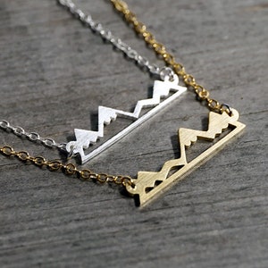 Mountain necklace, mountain necklace sterling silver, silver mountain necklace, mountain necklace gold, gold mountain necklace, dainty