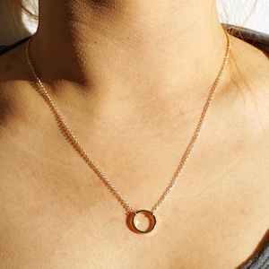 dainty open circle necklace, circle rose gold necklace, tiny circle necklace, circle necklace, dainty necklace, gold circle necklace