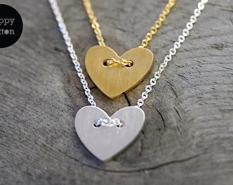 Heart necklace, womens heart necklace, gold plated heart necklace, heart, christmas gift, anniversary gift, gift for her, gift for mom