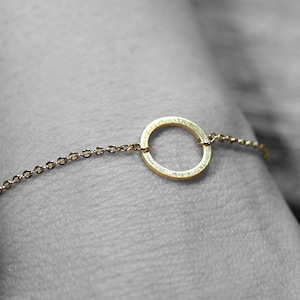 14k gold filled circle bracelet, circle bracelet gold, circle bracelet silver, circle chain bracelet, karma circle bracelet,
