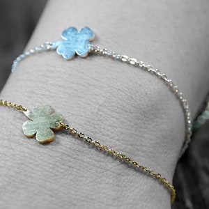 four leaf clover bracelet, clover bracelet sterling silver, silver clover charm bracelet, gold clover bracelet, four leaf clover bracelet,