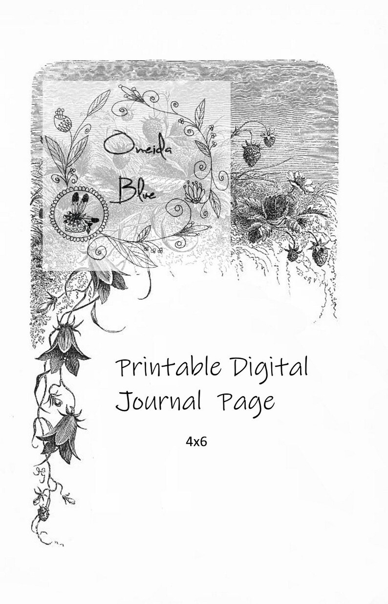 Digital Journal Kit Flowers Theme 3 Pages printable Etsy