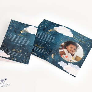 Twinkle, Litle Star 4-Page Funeral Program Cover – Youth Version, In Loving Memory, order of service memorial program memorial folder