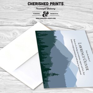 Purple Mountains Majesty Customizable Thank You Cards and Funeral Acknowledgement Cards, Printing Available, Funeral Note Cards