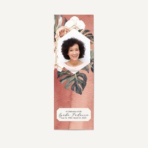 Boho bookmark, memorial bookmark, funeral bookmark, prayer bookmark, celebration of life, personalized bookmark, Shoreline
