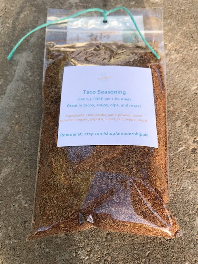 Taco Seasoning Packet Etsy