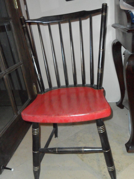 Re Finished Hand Painted Antique Side Or Desk Chair Etsy