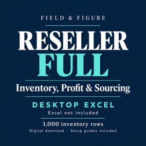 Reseller Spreadsheet for Excel | Inventory, Profit & Sourcing Tracker