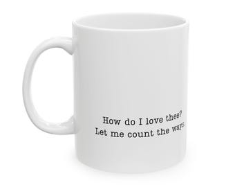 Taza "¿Cómo te amo?", Taza divertida para lectores, Regalo para amantes de los libros, Taza de café para amantes de la lectura, Regalo literario para mujeres