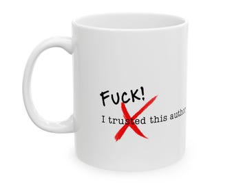 Taza "Confié en este autor", Taza divertida para lectores, Regalo para amantes de los libros, Taza de café para lectores, Regalo divertido para amantes de los libros