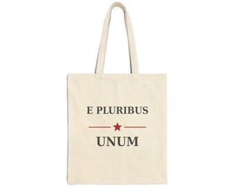 Bolso de mano E Pluribus Unum / bolso de lona patriótico minimalista