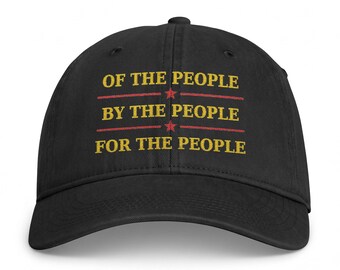 Gorra bordada con el lema "Democracia" / Gorra de béisbol prelavada y desgastada