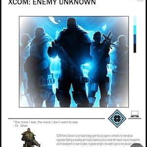 XCOM Enemy Unknown Poster, Minimalistisk Videospel Väggkonst, Digital Nedladdning