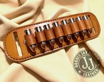 Details about   Quality Leather Rifle Cartridge Holder Pouch Belt Ammo 26 Shells Made in Europe 