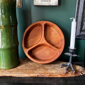 Vintage Jens Quistgaard Teak Divided Bowl, Mid-Century Danish Serving Tray (IHQ)