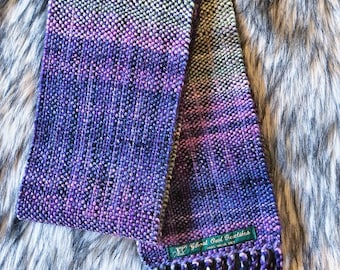 Ripening Blueberries Handwoven Scarf