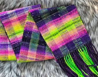 Neon Nights Handwoven Scarf
