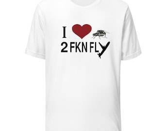 T-shirt Passionné d'Aviation | J'adore voler, motif avion | T-shirt streetwear | Vêtements urbains | T-shirt décontracté et confortable