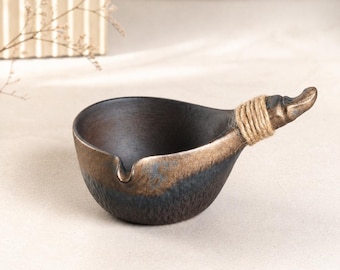 Japanese Ceramic Yuzamashi Tea Cooling Bowl - Wabi Sabi Gongfu Accessory