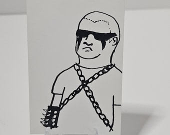 War metal Bobby Hill Sticker