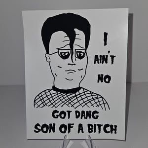 Hank Hill Danzig "Hankzig" sticker Misfits King of the HIll Parody