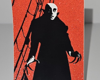 Nosferatu vampire blood red glitter sticker
