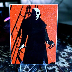 Nosferatu vampire blood red glitter sticker