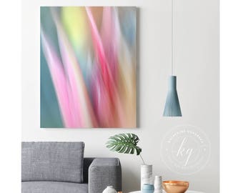 Spring Garden Canvas Art, Bird of Paradise Flower Print, Abstract Floral Wall Art, Natural Nature Wall Decor, Abstract Botanical Photography