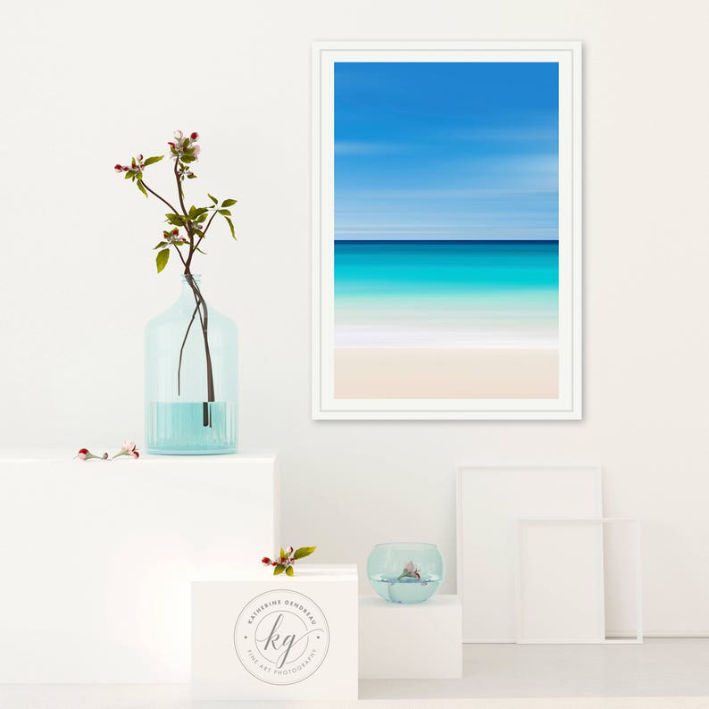 Large Framed Art Beach Decor Abstract Seascape Photography Etsy