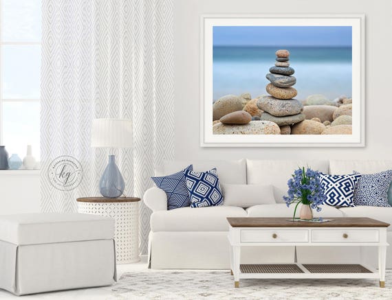 Large Photo Print Beach House Decor Coastal Wall Art Rocks | Etsy