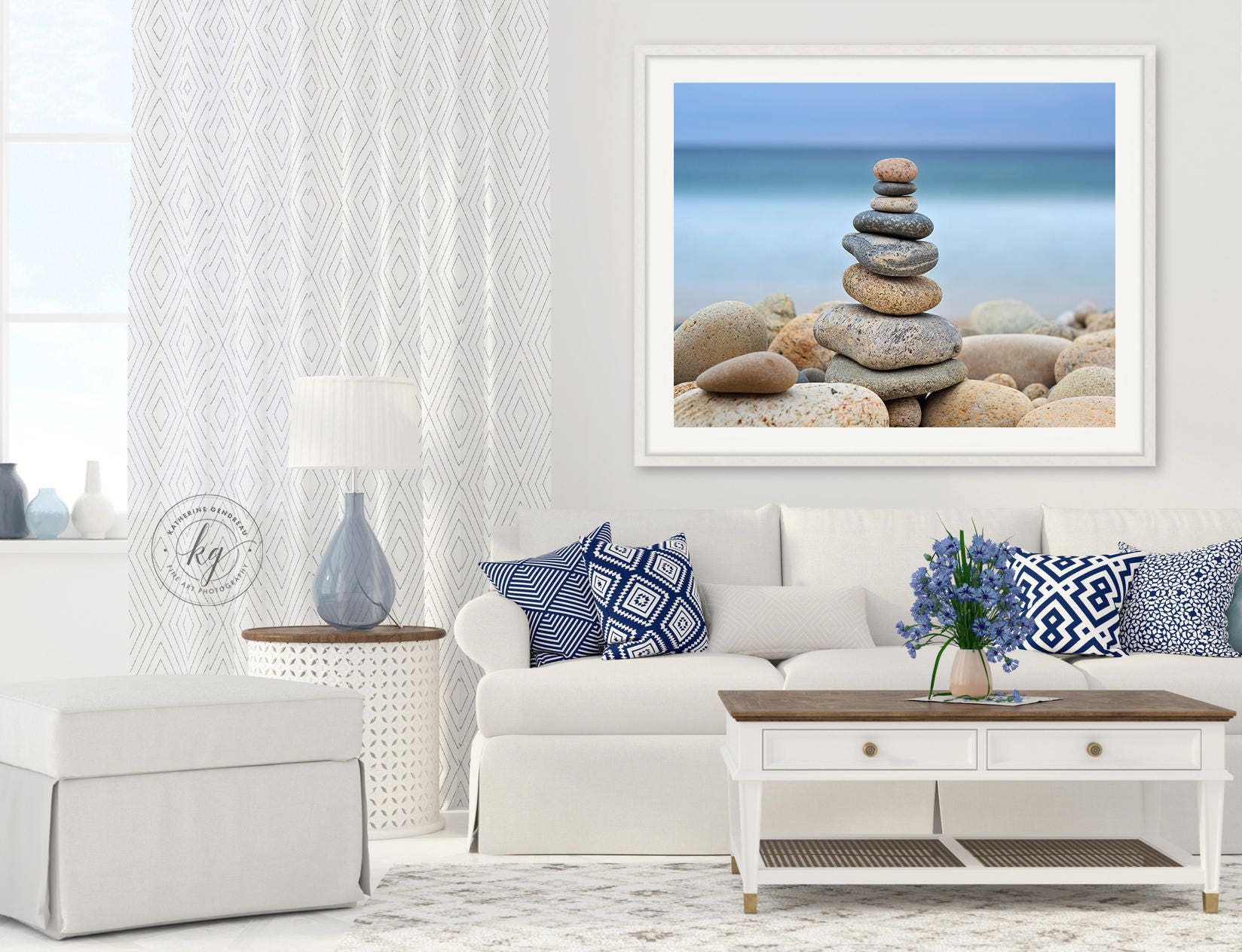 Large Photo Print Beach House Decor Coastal Wall Art Rocks Etsy