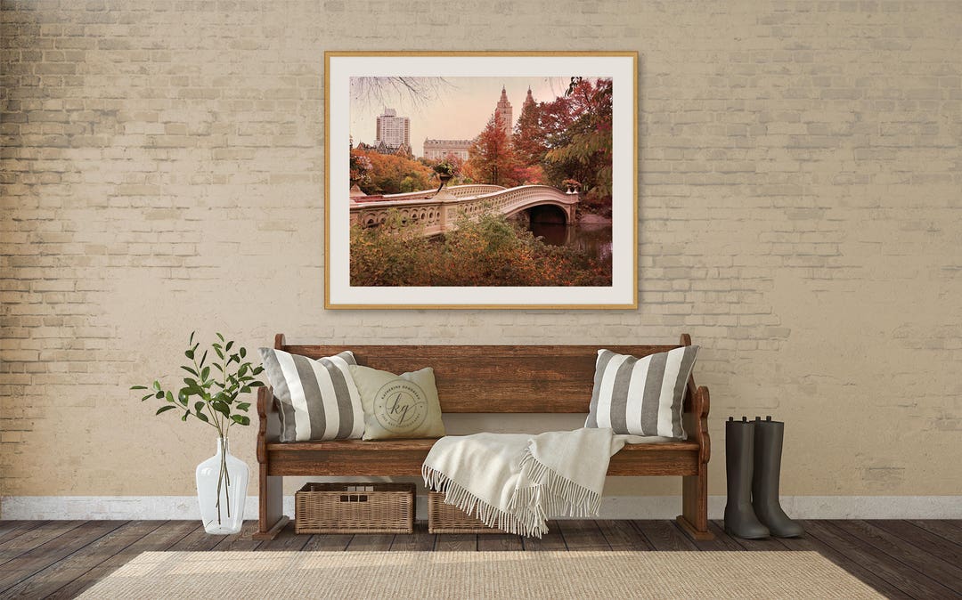 NYC Photography Fall Foliage Photo Central Park in Fall Bow - Etsy