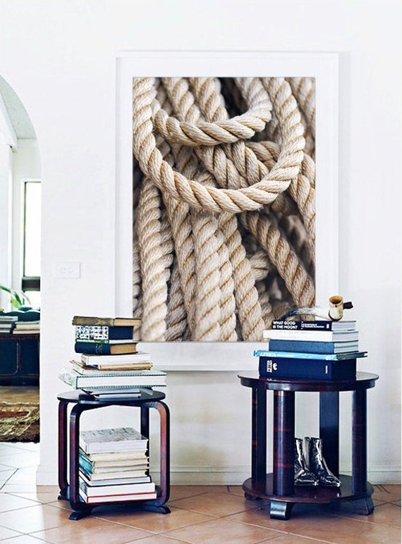 Nautical Art, Fishing, Rope Photo, Beach Photography, Large Wall