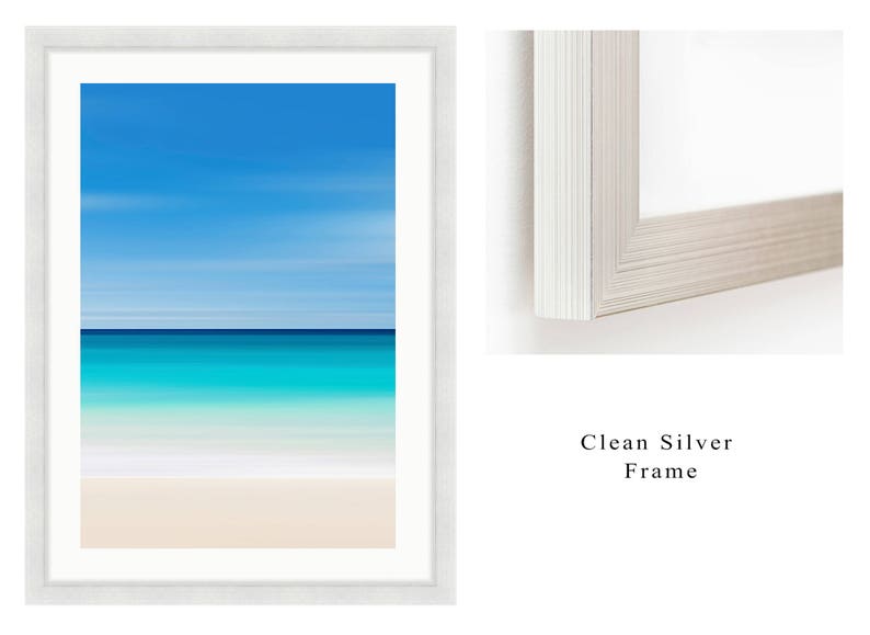 Large Framed Art Beach Decor Abstract Seascape Photography Etsy