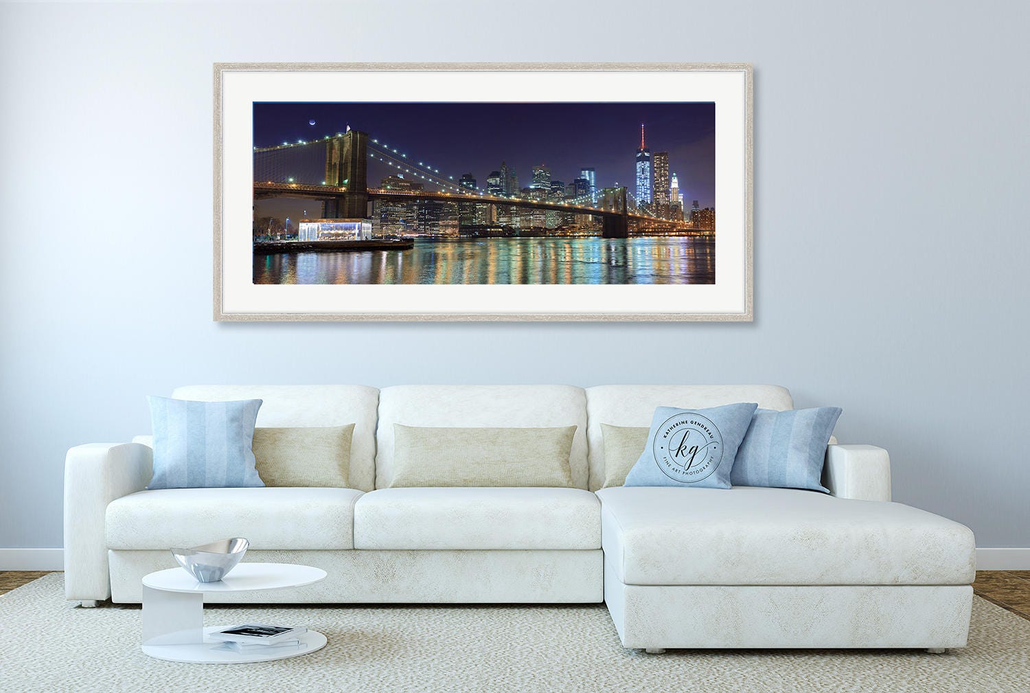 NYC Photography Brooklyn Bridge Panorama Black & White New | Etsy