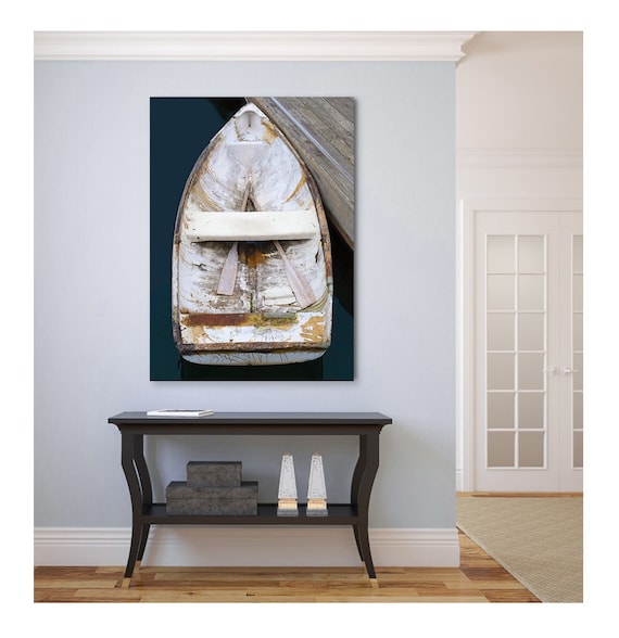 Boat Canvas Print, Nautical Wall Decor, Large Wall Art, Rowboat