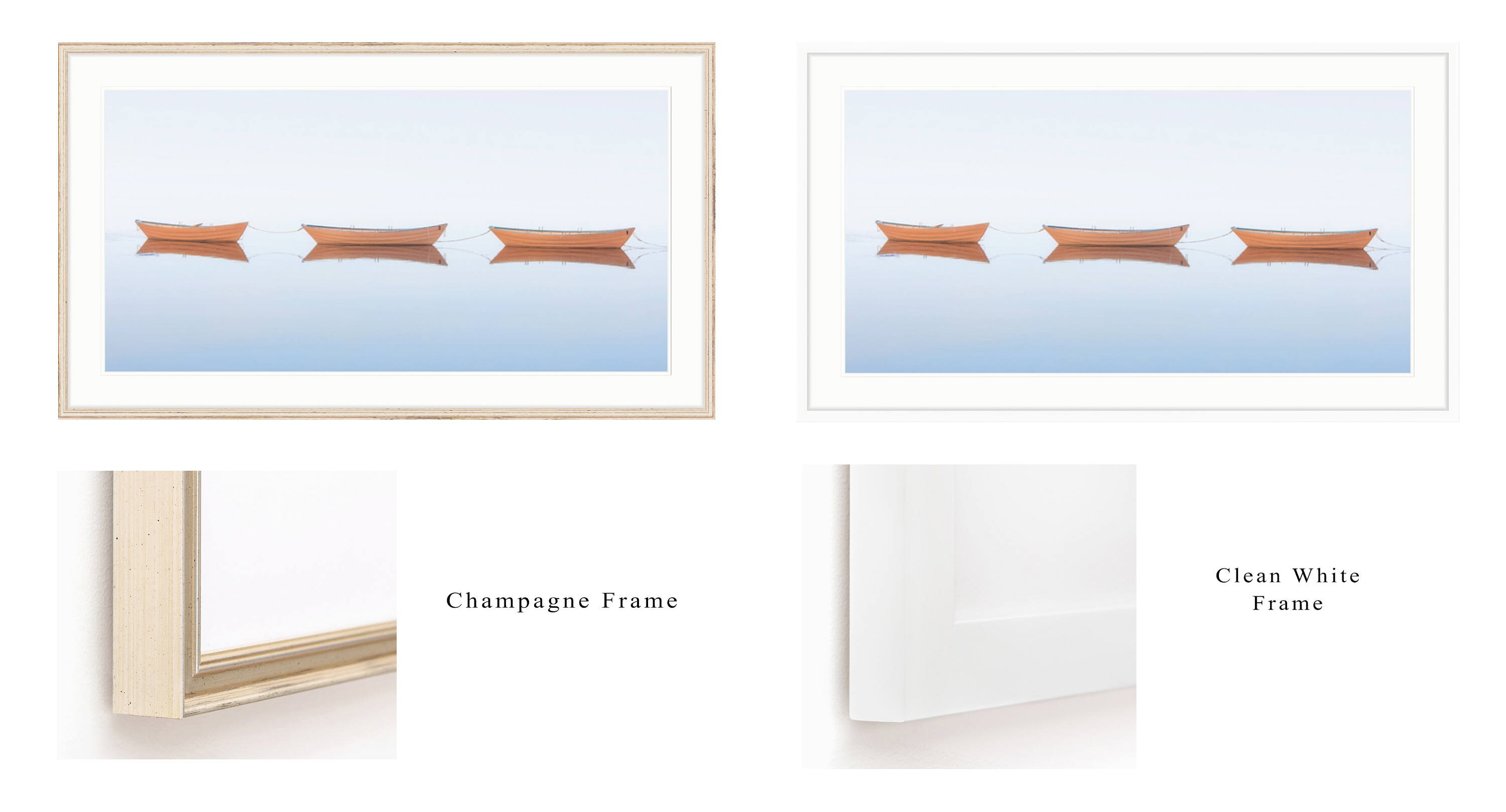 Nautical Framed Art Large Framed Rowboat Panorama Photo Etsy