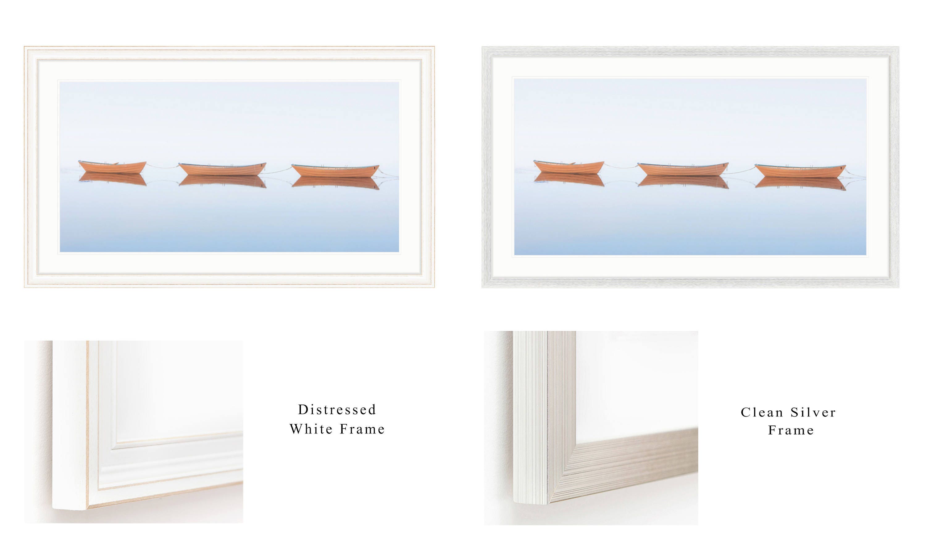 Nautical Framed Art Large Framed Rowboat Panorama Photo Etsy