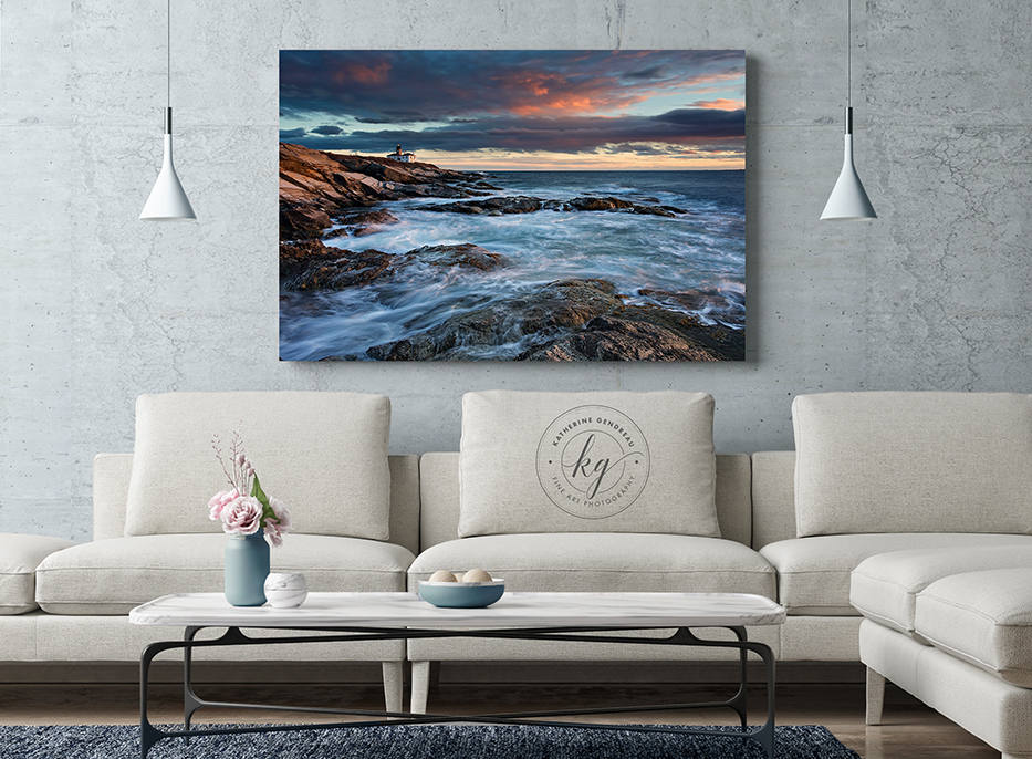 Extra Large Art Canvas Wall Art Beach Photography Beavertail Etsy