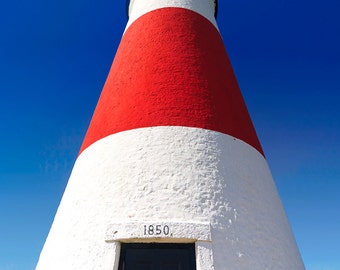 Nantucket Photo Print Sankaty Head Lighthouse Photography Red White Blue Beach Decor Large Wall Art Nautical Coastal Decor Cape Cod Picture