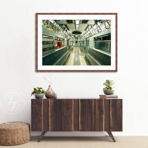 NYC Photography NYC Subway Mint Green Red New York City Wall Art
