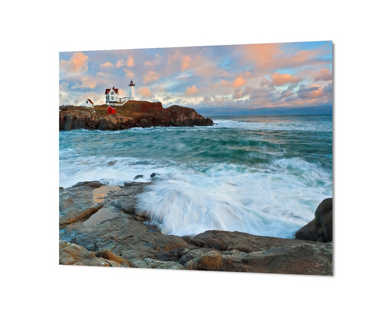 Nubble Lighthouse Metal Print Metal Wall Art Maine Etsy