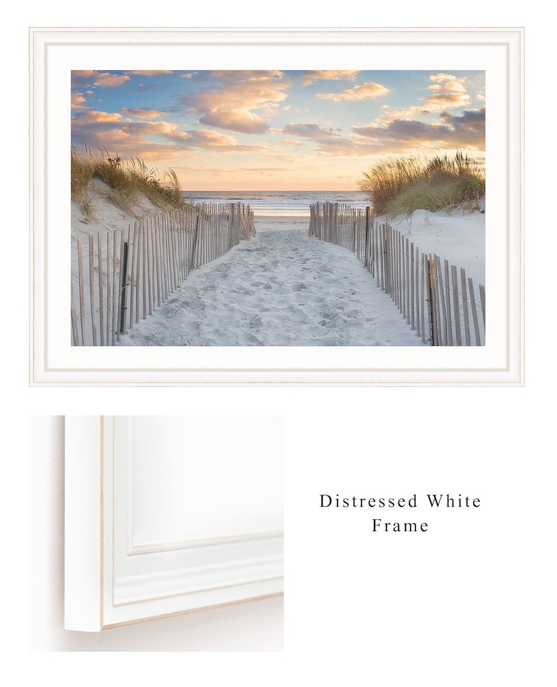 Framed Photograph Beach Photography Beach Path Sunset Photo Etsy