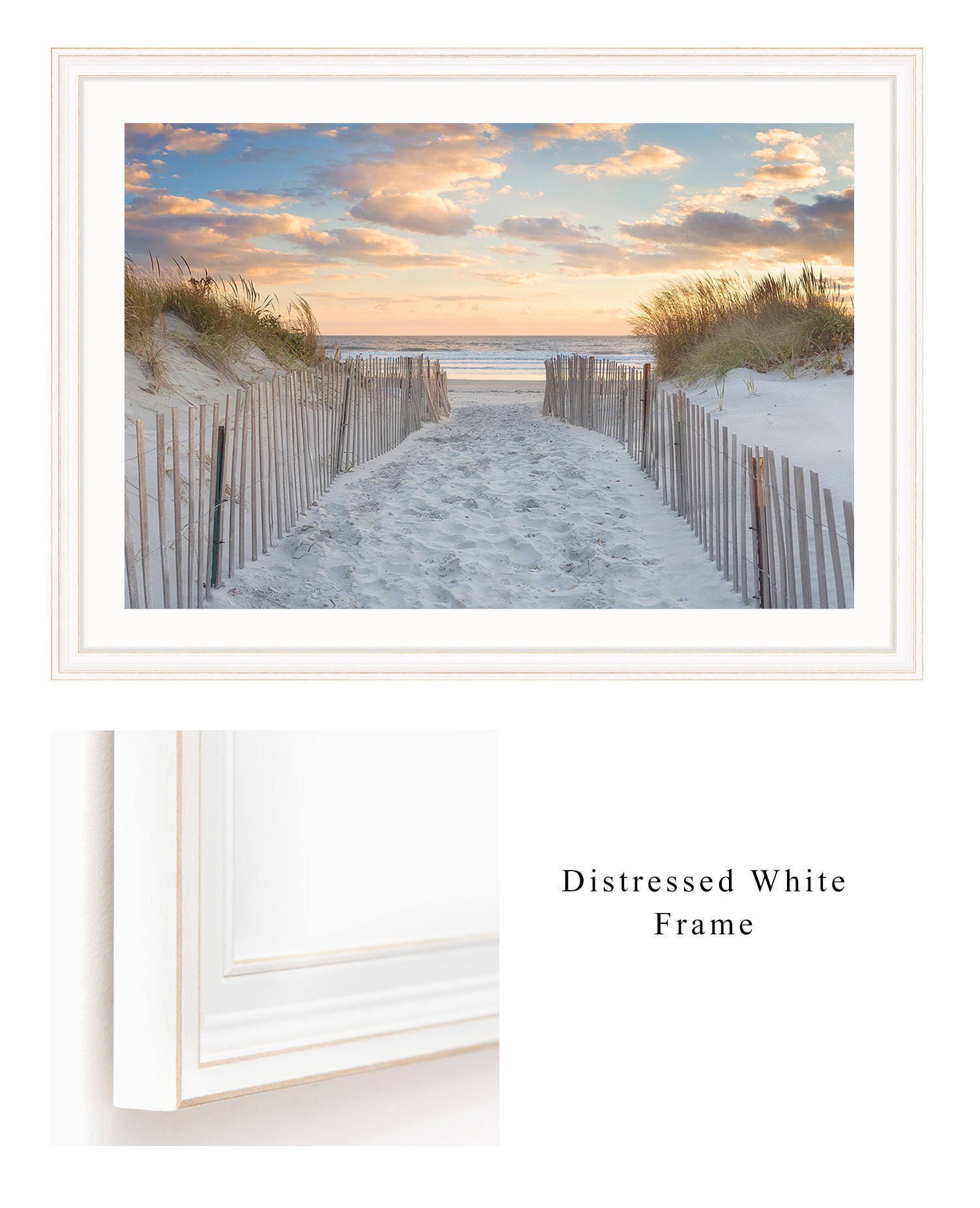 Framed Photograph Beach Photography Beach Path Sunset Photo Etsy